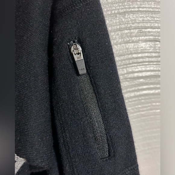 Title Nine Knit Sweater Dress M Extra Fine Merino Wool Blend Gray Black - Picture 4 of 7